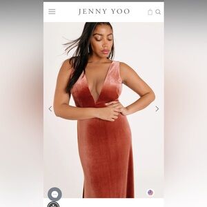 Jenny Yoo English Rose Velvet Dress